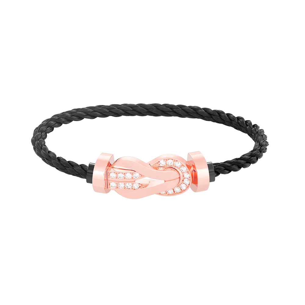 ¡®Jewelicorn¡¯CHANCE LARGE 8 FIGURE BUCKLE HALF DIAMOND BRACELET ROSE GOLD
