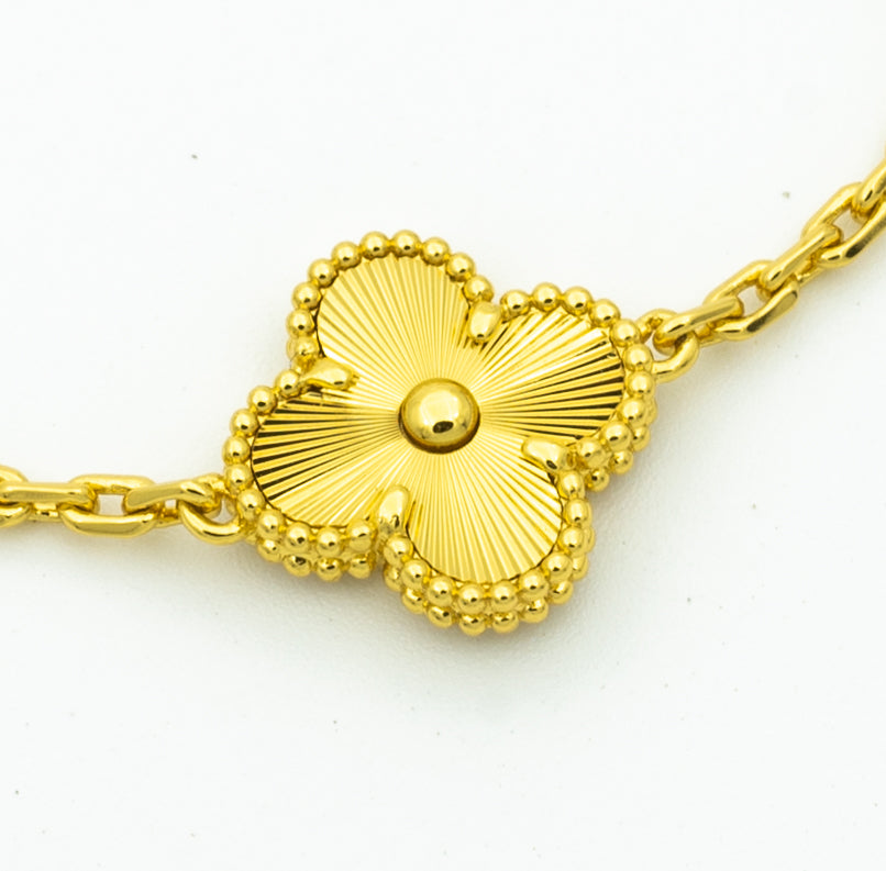 ¡®Jewelicorn¡¯CLOVER BRACELET 5 MOTIFS GOLD DIAMOND