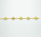 ¡®Jewelicorn¡¯CLOVER BRACELET 5 MOTIFS GOLD DIAMOND