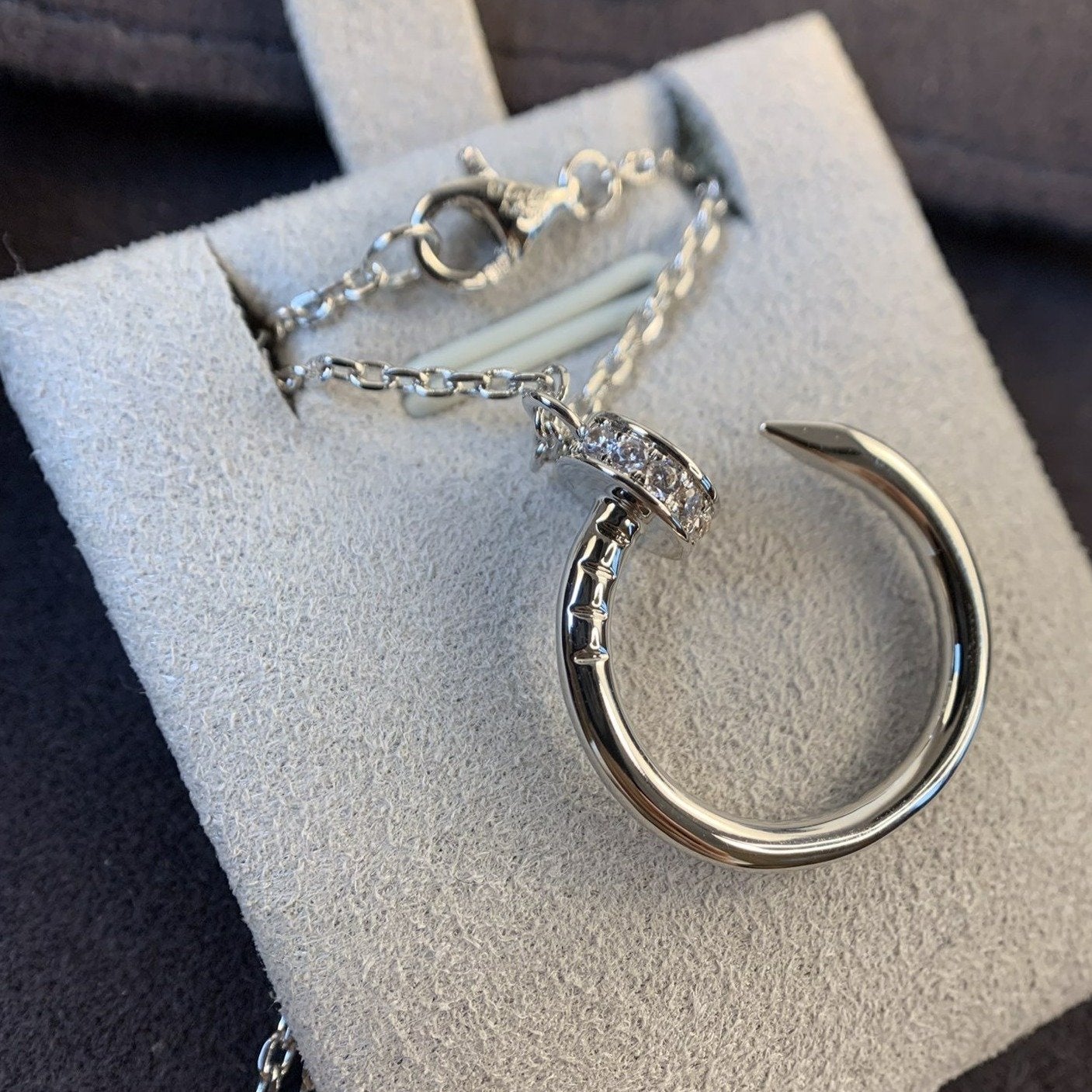 ¡®Jewelicorn¡¯JUSTE NECKLACE SILVER DIAMONDS