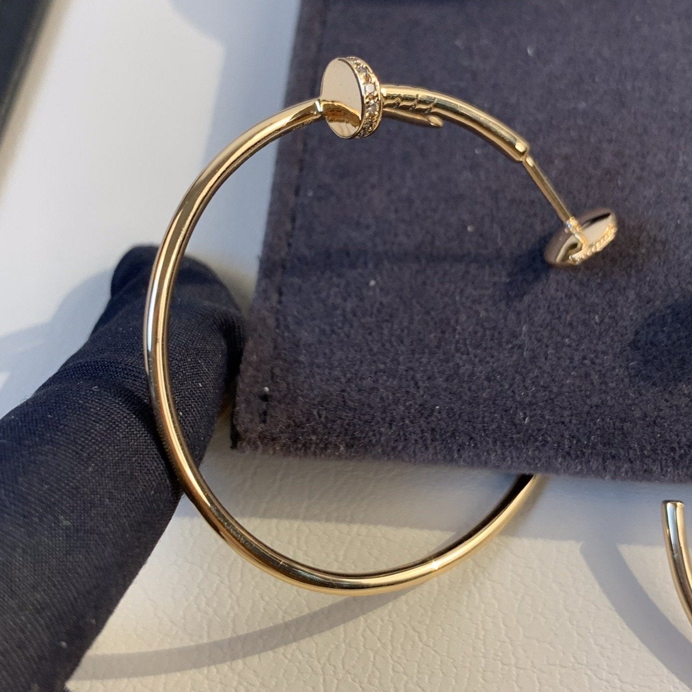 ¡®Jewelicorn¡¯JUSTE EARRINGS GOLD DIAMONDS 1.8MM