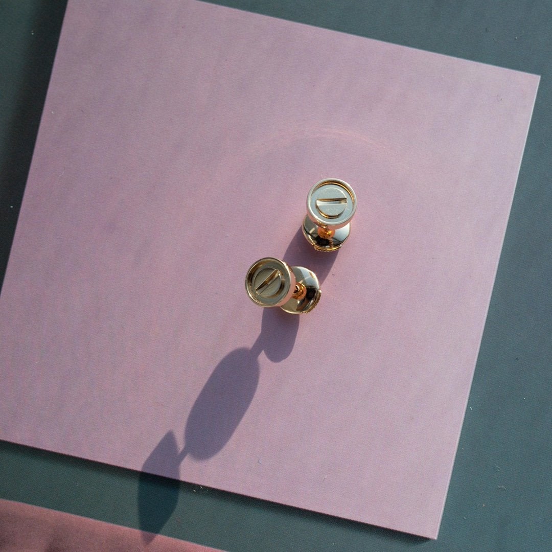 ¡®Jewelicorn¡¯LOVE EARRINGS PINK GOLD 10MM