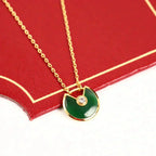 ¡®Jewelicorn¡¯AMULETTE GOLD MALACHITE NECKLACE