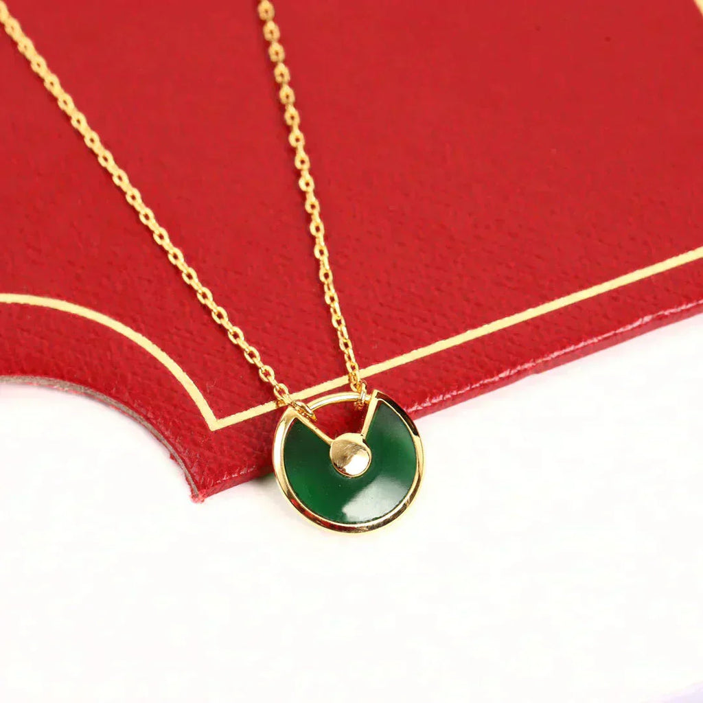 ¡®Jewelicorn¡¯AMULETTE GOLD MALACHITE NECKLACE
