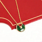 ¡®Jewelicorn¡¯AMULETTE GOLD MALACHITE NECKLACE