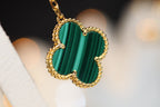 ¡®Jewelicorn¡¯CLOVER EARRINGS GOLD MALACHITE DIAMOND 3 MOTIF