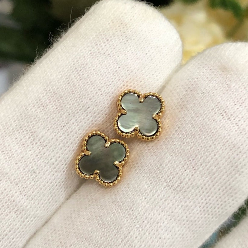 ¡®Jewelicorn¡¯CLOVER MINI GOLD EARRINGS