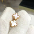 ¡®Jewelicorn¡¯CLOVER MINI 9.5MM WHITE MOP EARRINGS