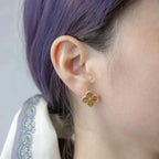 ¡®Jewelicorn¡¯CLOVER MEDIUM 1 MOTIFS LASER EARRINGS