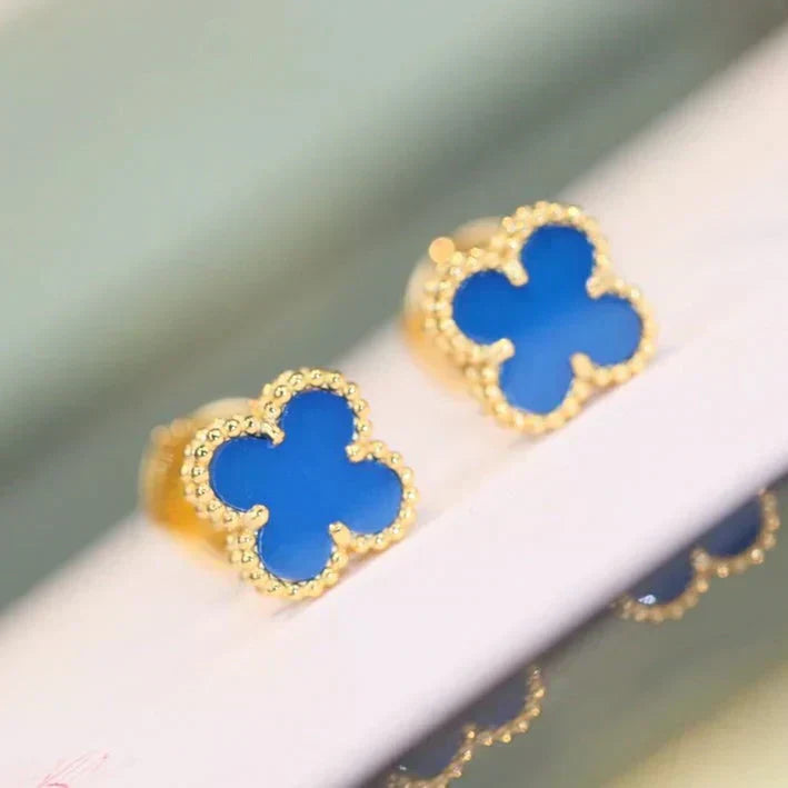 ¡®Jewelicorn¡¯CLOVER MINI 9.5MM TURQUOISE EARRINGS