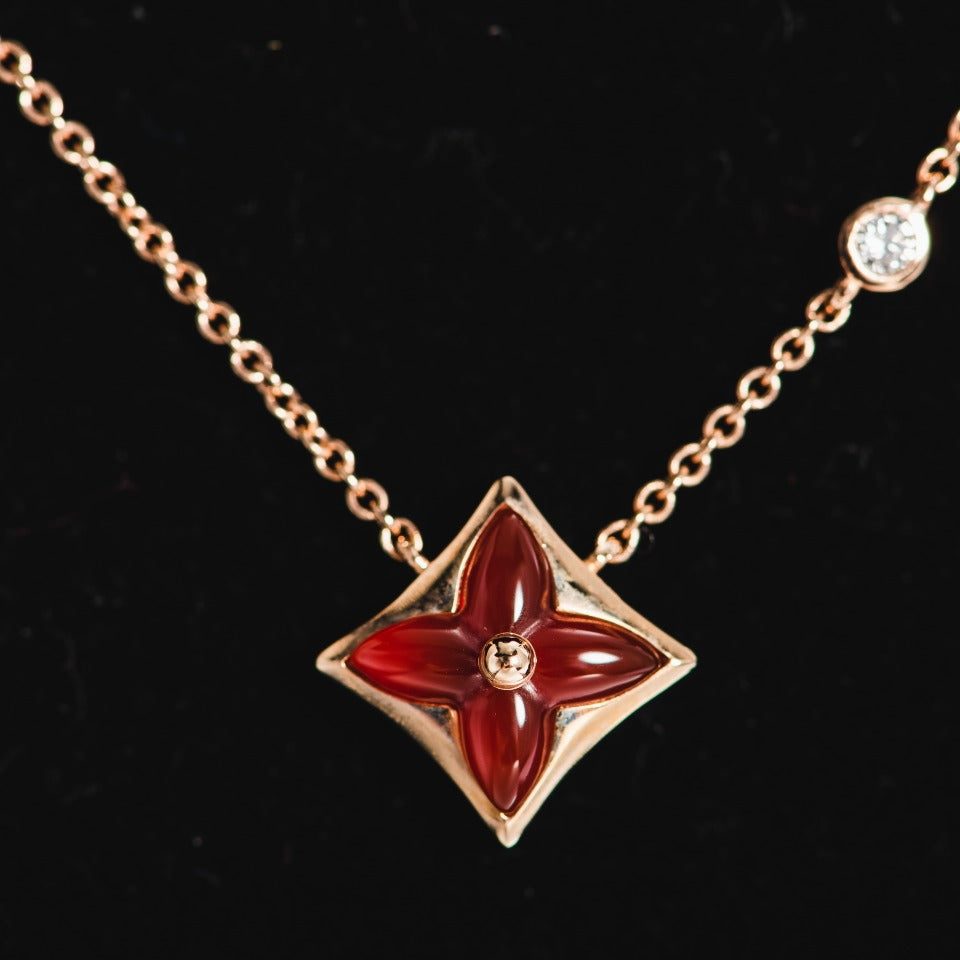 ¡®Jewelicorn¡¯STAR NECKLACE PINK GOLD 1 DIAMOND