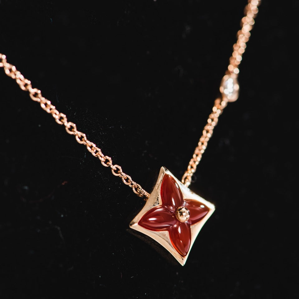 ¡®Jewelicorn¡¯STAR NECKLACE PINK GOLD 1 DIAMOND