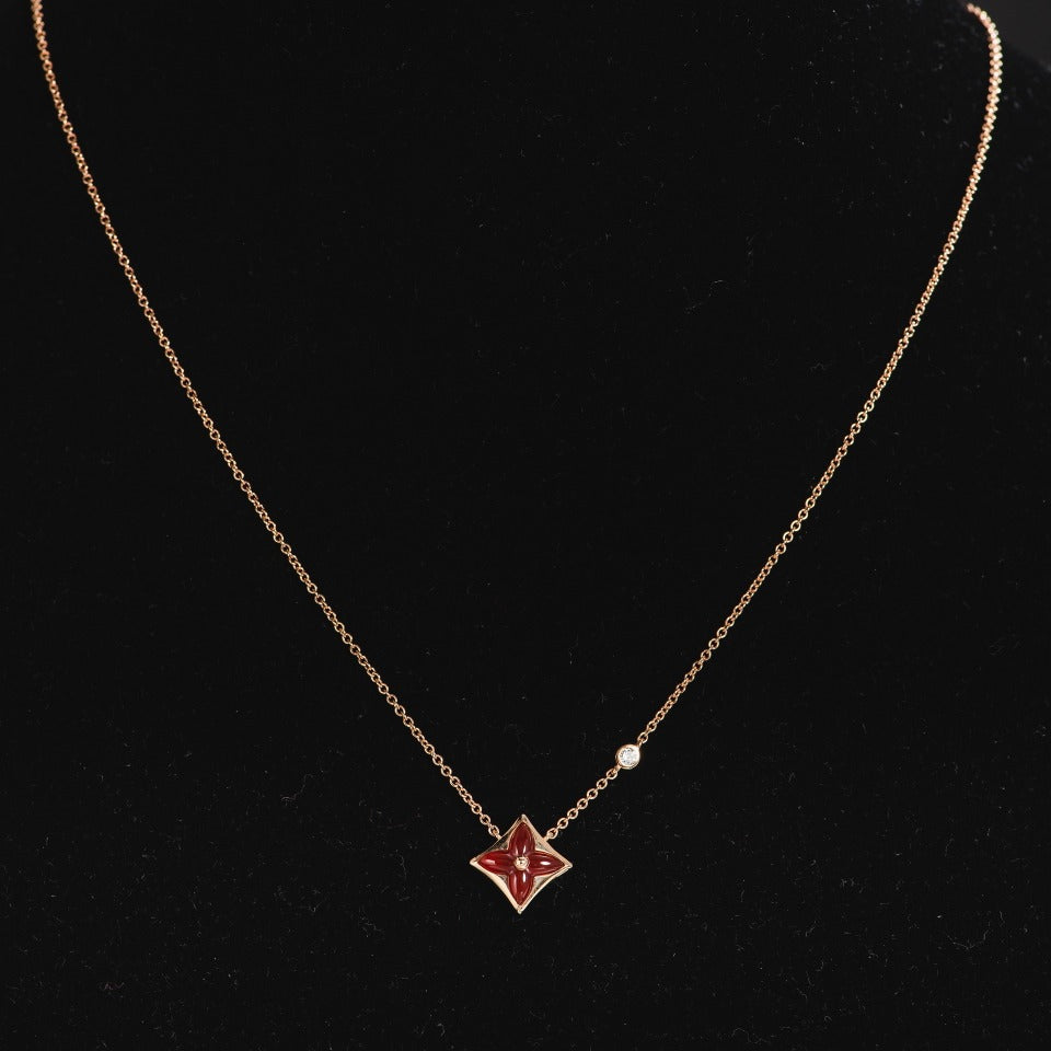 ¡®Jewelicorn¡¯STAR NECKLACE PINK GOLD 1 DIAMOND