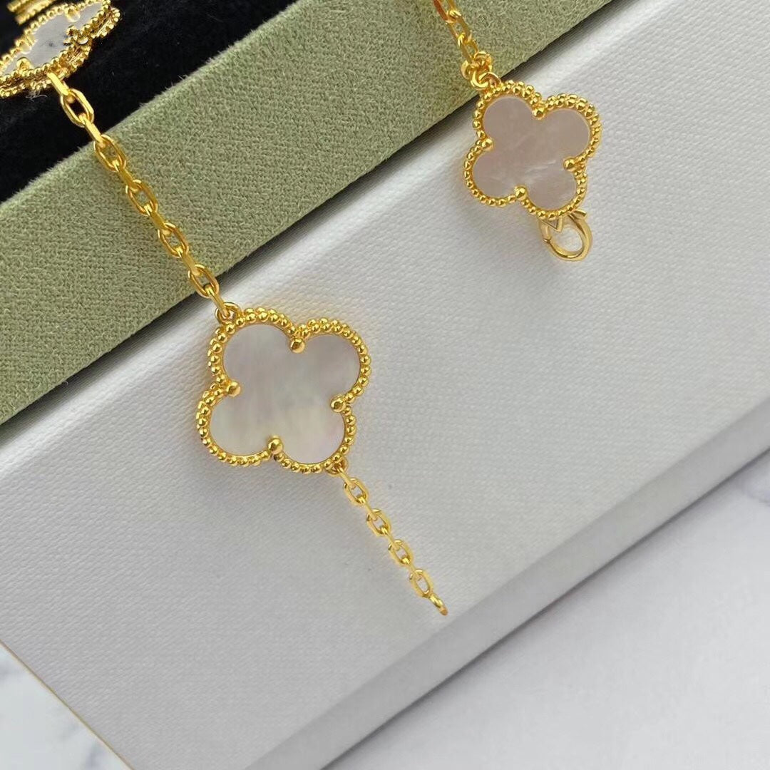 ¡®Jewelicorn¡¯MAGIC CLOVER MOP GOLD BRACELET 5 MOTIFS