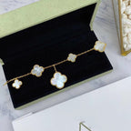 ¡®Jewelicorn¡¯MAGIC CLOVER MOP GOLD BRACELET 5 MOTIFS