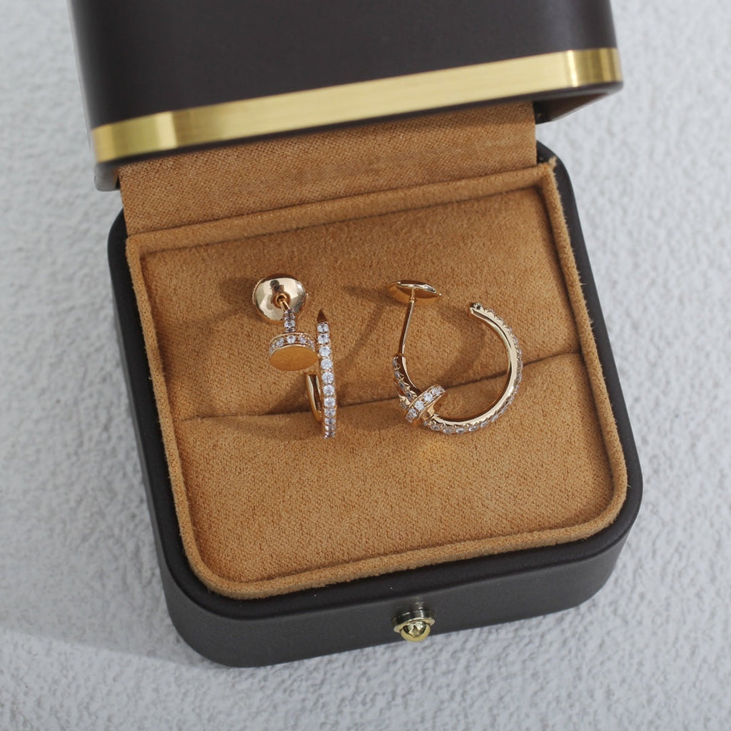 ¡®Jewelicorn¡¯JUSTE EARRINGS 12.75MM PINK GOLD DIAMOND