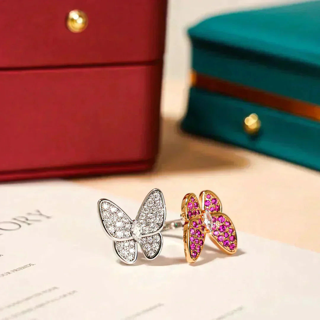 ¡®Jewelicorn¡¯TWIN BUTTERFLY DIAMOND RING