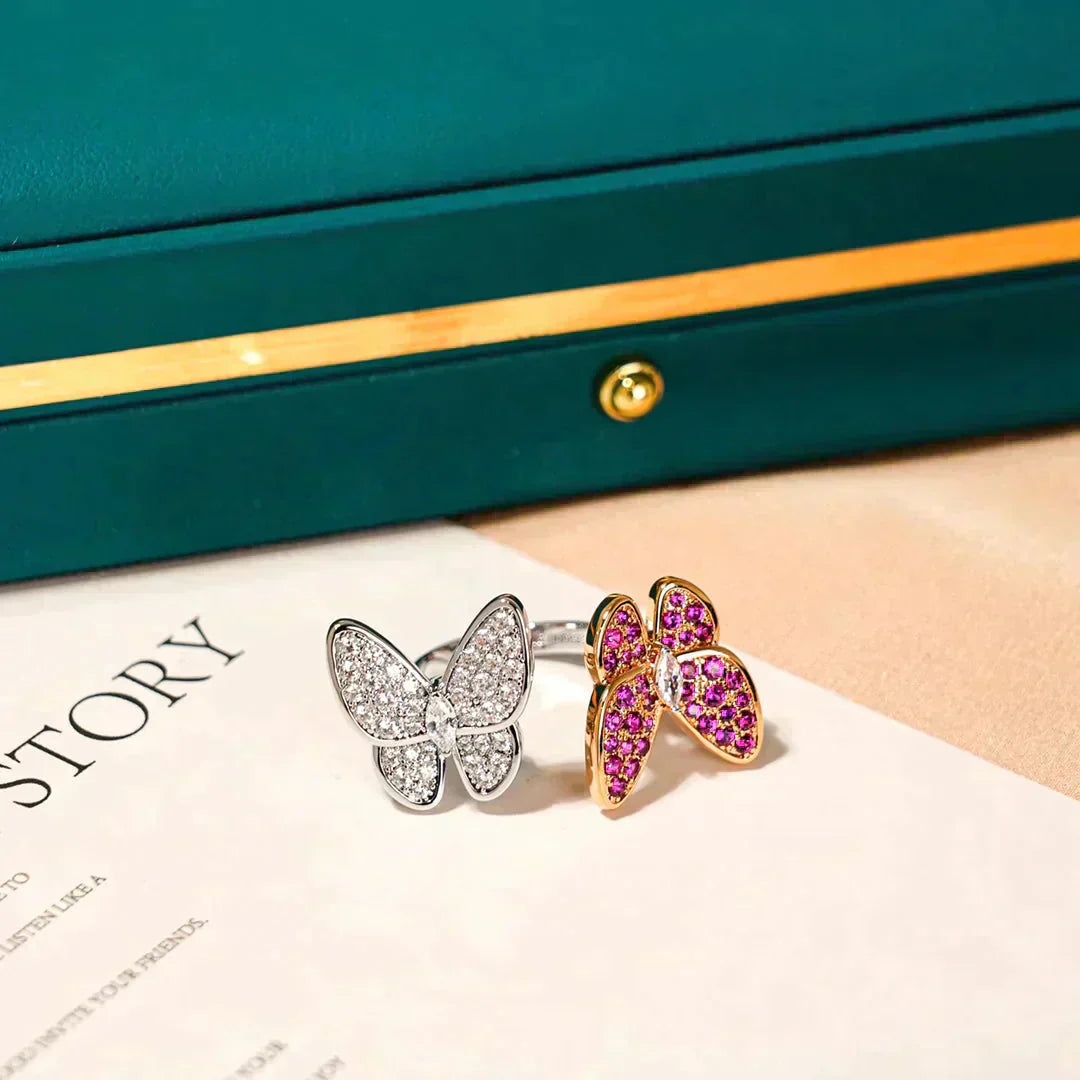 ¡®Jewelicorn¡¯TWIN BUTTERFLY DIAMOND RING