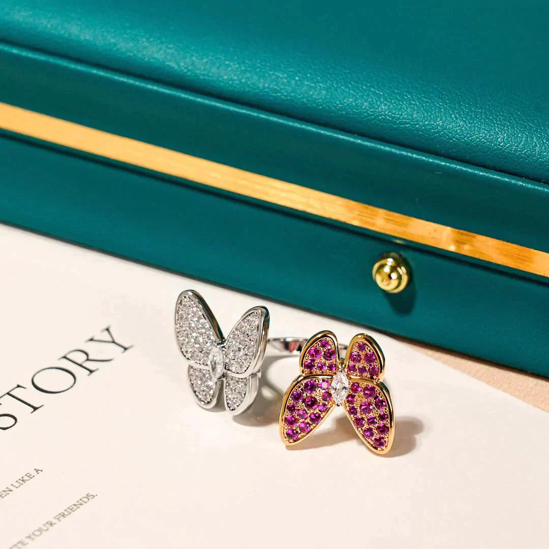 ¡®Jewelicorn¡¯TWIN BUTTERFLY DIAMOND RING