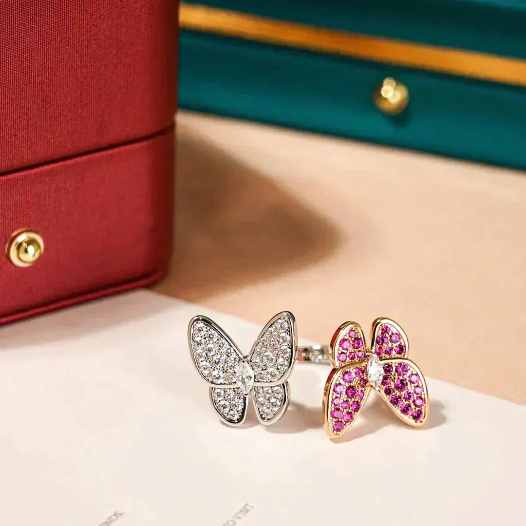 ¡®Jewelicorn¡¯TWIN BUTTERFLY DIAMOND RING