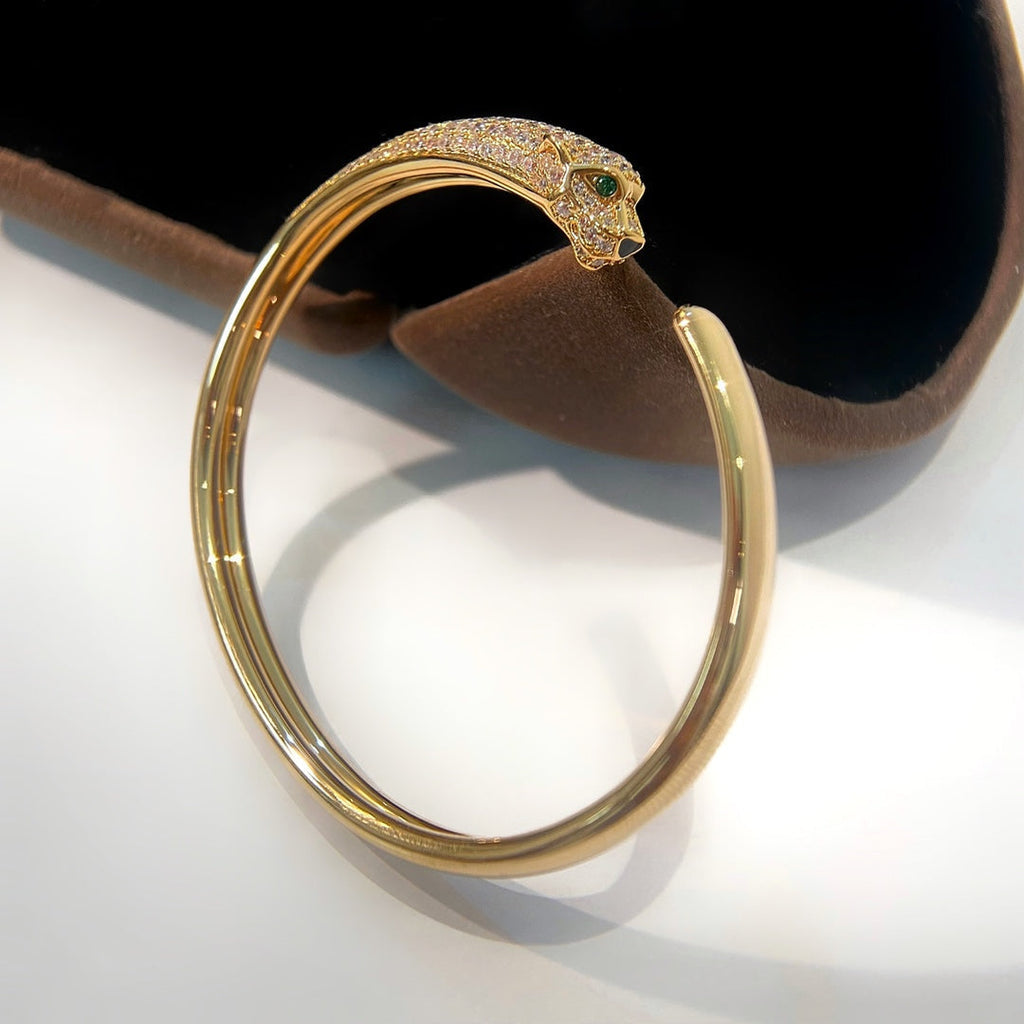 ¡®Jewelicorn¡¯PANTHERE GOLD DIAMOND OPEN BRACELET