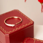 ¡®Jewelicorn¡¯PANTHERE ROSE GOLD DIAMOND OPEN BRACELET