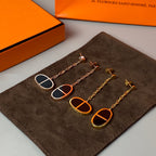 ¡®Jewelicorn¡¯CHAINE VERSO BLACK CERAMIC EARRINGS