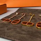 ¡®Jewelicorn¡¯CHAINE VERSO BLACK CERAMIC EARRINGS