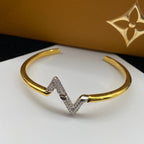 ¡®Jewelicorn¡¯VOLTE UPSITE DOWN DIAMOND GOLD OPEN BRACELET
