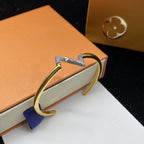 ¡®Jewelicorn¡¯VOLTE UPSITE DOWN DIAMOND GOLD OPEN BRACELET