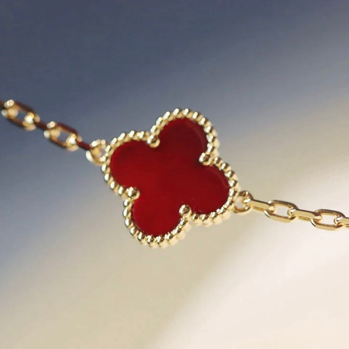 ¡®Jewelicorn¡¯CLOVER 20 MOTIFS CARNELIAN NECKLACE