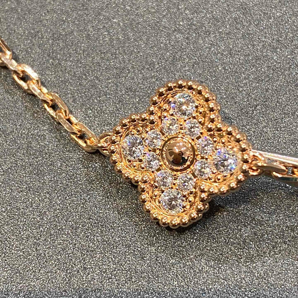 ¡®Jewelicorn¡¯CLOVER 5 MOTIFS  FULL DIAMOND BRACELET