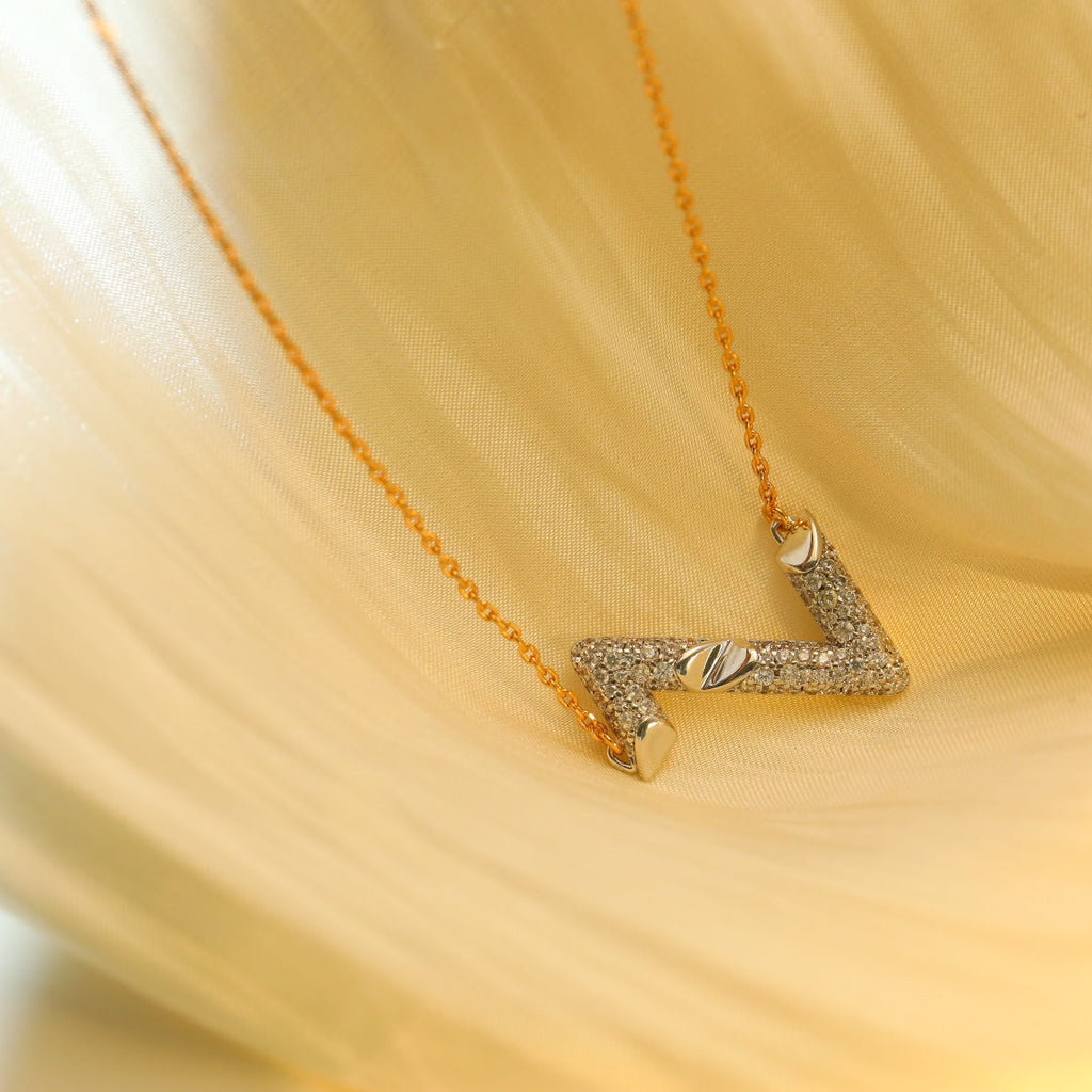 ¡®Jewelicorn¡¯VOLT SILVER DIAMOND PEDANT NECKLACE