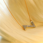 ¡®Jewelicorn¡¯VOLT SILVER DIAMOND PEDANT NECKLACE