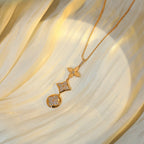 ¡®Jewelicorn¡¯STAR AND SUN DIAMOND PINK GOLD NECKLACE