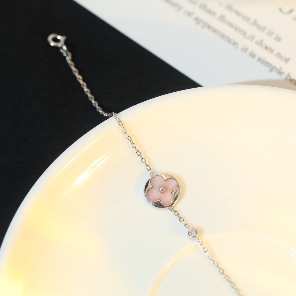 ¡®Jewelicorn¡¯SUN MOTIF PINK MOP SILVER BRACELET
