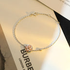 ¡®Jewelicorn¡¯SUN MOTIF PINK MOP SILVER BRACELET