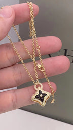 ¡®Jewelicorn¡¯STAR PEDANT PINK GOLD DIAMOND NECKLACE