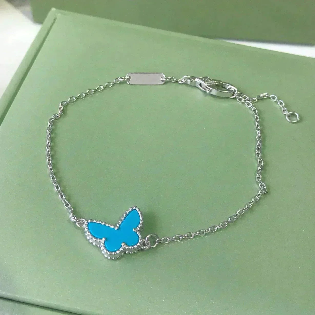 ¡®Jewelicorn¡¯BUTTERFLY TURQUOISE BUTTERFLY BRACELET SILVER
