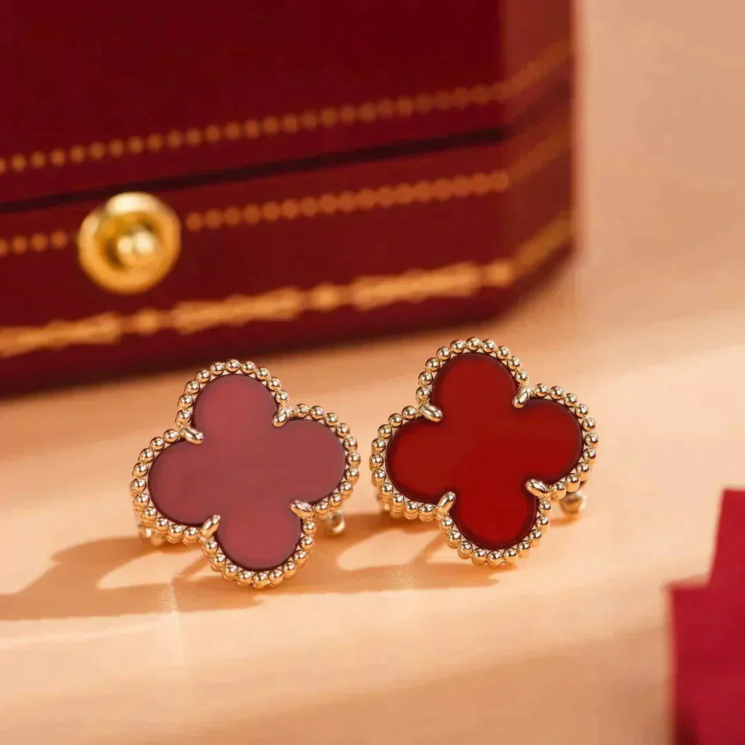 ¡®Jewelicorn¡¯CLOVER MEDIUM 1 MOTIFS CARNELIAN  EARRINGS