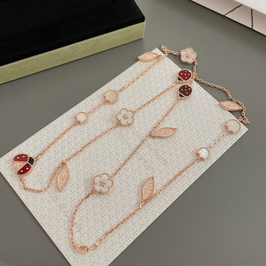 ¡®Jewelicorn¡¯LUCKY SPRING 15 MOTIFS ROSE GOLD NECKLACE