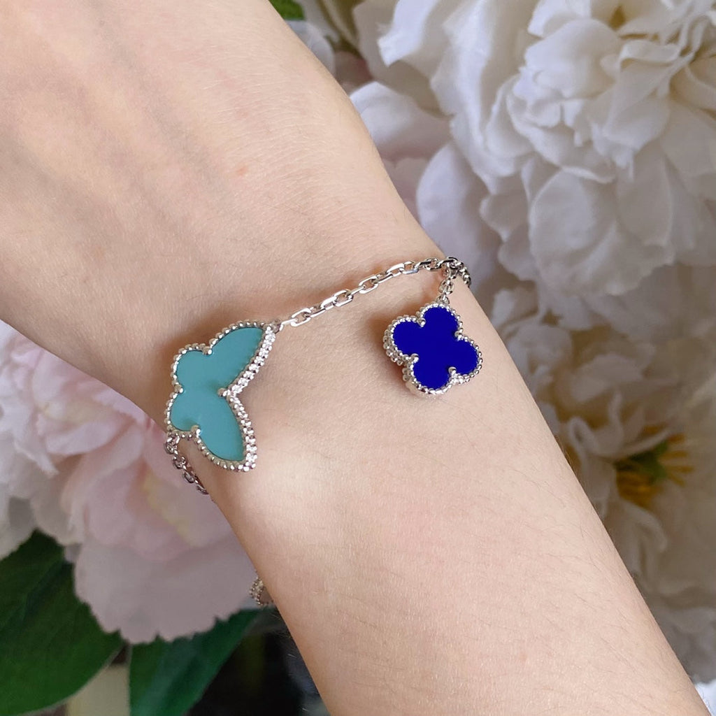 ¡®Jewelicorn¡¯LUCKY SPRING SILVER BRACELET 4 MOTIF