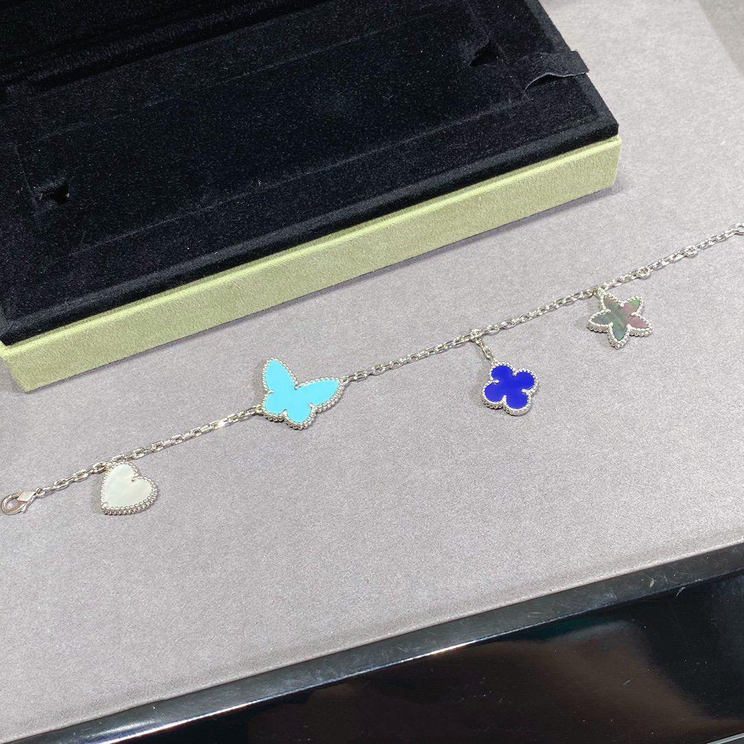 ¡®Jewelicorn¡¯LUCKY SPRING SILVER BRACELET 4 MOTIF