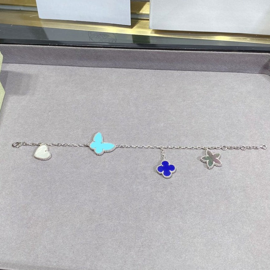 ¡®Jewelicorn¡¯LUCKY SPRING SILVER BRACELET 4 MOTIF