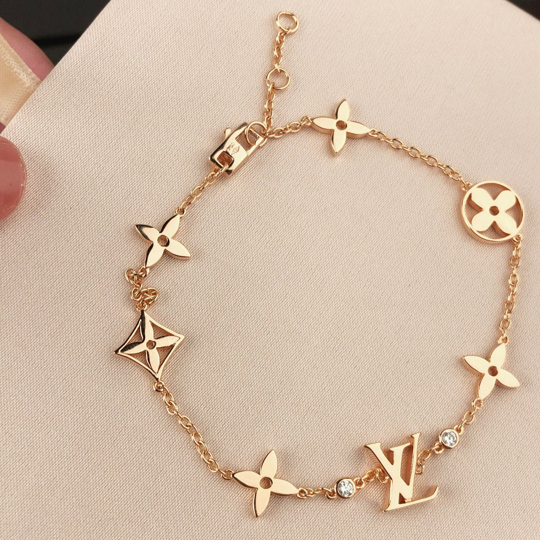 ¡®Jewelicorn¡¯STAR AND SUN 7 MOTIFS GOLD BRACELET