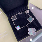 ¡®Jewelicorn¡¯CLOVER 5 MOTIFS SIVLER DARK MOP BRACELET