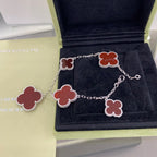 ¡®Jewelicorn¡¯CLOVER 5 MOTIFS SIVLER CARNELIAN BRACELET