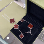 ¡®Jewelicorn¡¯CLOVER 5 MOTIFS SIVLER CARNELIAN BRACELET