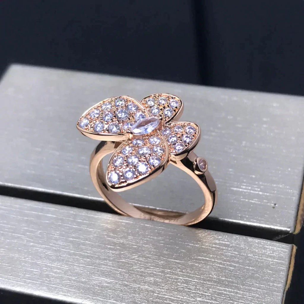 ¡®Jewelicorn¡¯BUTTERFLY PINK GOLD DIAMOND RING