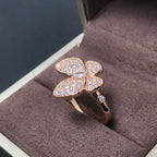 ¡®Jewelicorn¡¯BUTTERFLY PINK GOLD DIAMOND RING